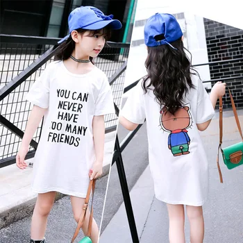 Girl Summer Pattern Lengthen Letter Printing Cartoon Animal Short Sleeve O-neck T-shirt Long Section
Girl Summer Pattern Lengthen Letter Printing Cartoon Animal Short Sleeve O-neck T-shirt Long Section