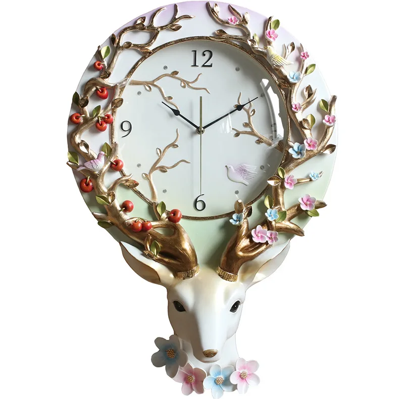 European Creative Beautiful Deer Head 3d Wall Clock Fashion Simple Quiet Living Room Clock Modern Home Decoration Quartz Clock
European Creative Beautiful Deer Head 3d Wall Clock Fashion Simple Quiet Living Room Clock Modern Home Decoration Quartz Clock