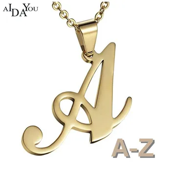 Silver Plated Stainless Steel Pendant Necklace 26 Letters Pick hot selling gold colourful acc044
Silver Plated Stainless Steel Pendant Necklace 26 Letters Pick hot selling gold colourful acc044