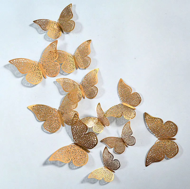 24 Pcs 3D Hollow Golden Silver Butterfly Wall Stickers Art Home Decorations Wall Decals for Party Wedding Decoration 5ZDZ777
24 Pcs 3D Hollow Golden Silver Butterfly Wall Stickers Art Home Decorations Wall Decals for Party Wedding Decoration 5ZDZ777