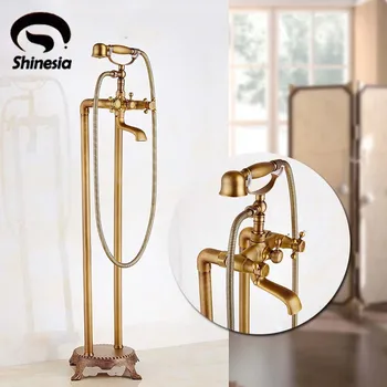 Floor Mount Bathroom Claw-foot Bath Tub Faucet Free Standing Brass Antique Bathtub Mixer Taps
Floor Mount Bathroom Claw-foot Bath Tub Faucet Free Standing Brass Antique Bathtub Mixer Taps