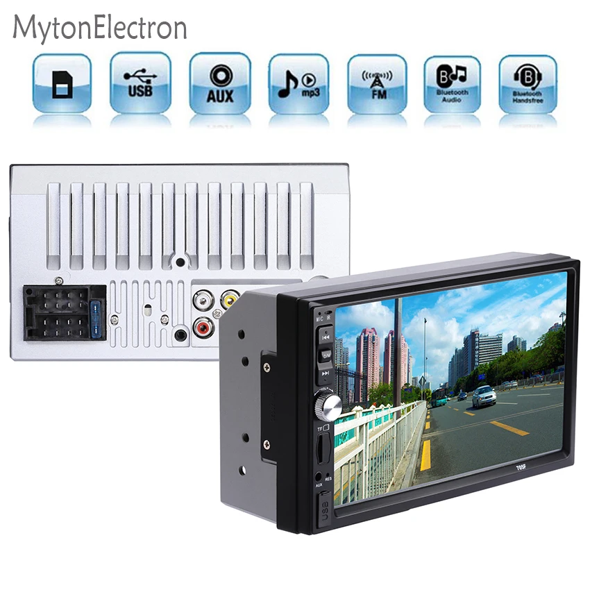 Автомагнитола 2DIN Bluetooth 7 дюймов HD сенсорный экран стереопроигрыватель с