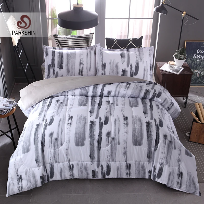 Parkshin 3D Comforter Nordic Bedspread White And Black Double Bed Blanket Adult Autumn Winter Warm Duvet Bed Cover Quilts 
Parkshin 3D Comforter Nordic Bedspread White And Black Double Bed Blanket Adult Autumn Winter Warm Duvet Bed Cover Quilts