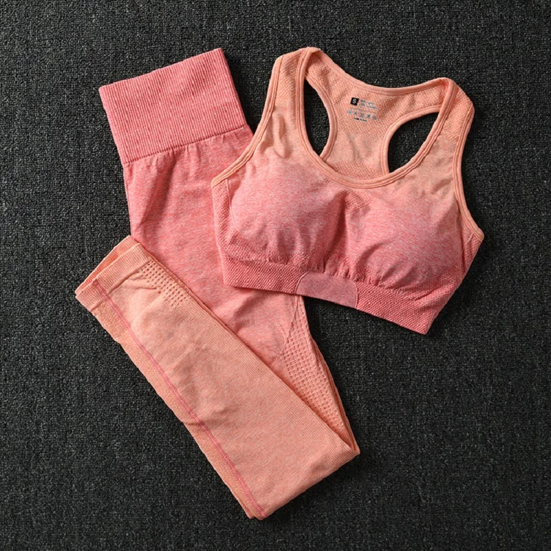 2 Piece Yoga Set Ombre Suit for Fitness Racerback Sports Bra And Seamless Leggings Gym Set Workout Clothes for Women Sportswear
2 Piece Yoga Set Ombre Suit for Fitness Racerback Sports Bra And Seamless Leggings Gym Set Workout Clothes for Women Sportswear