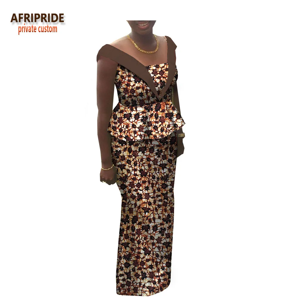 2019 african dress for women AFRIPRIDE customzied sleeveless off-shoulder floor length straight women ruffles dress A1825027
2019 african dress for women AFRIPRIDE customzied sleeveless off-shoulder floor length straight women ruffles dress A1825027