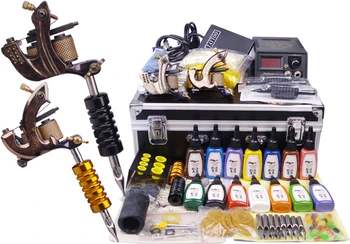 Professional 2 Machines Tattoo Gun Pen Power 14 Colors Inks Foot switch Needles Set with Carrying Box Shading and Lining
Professional 2 Machines Tattoo Gun Pen Power 14 Colors Inks Foot switch Needles Set with Carrying Box Shading and Lining