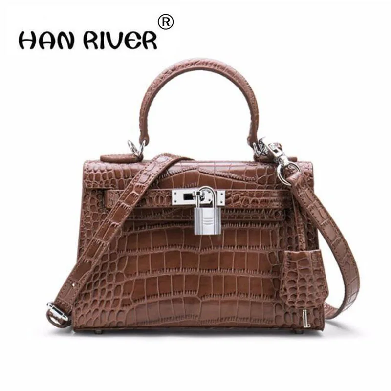 HARIVER2018 new real leather fashion elegant platinum bag crocodile single shoulder handheld mini pure color women's bag
HARIVER2018 new real leather fashion elegant platinum bag crocodile single shoulder handheld mini pure color women's bag