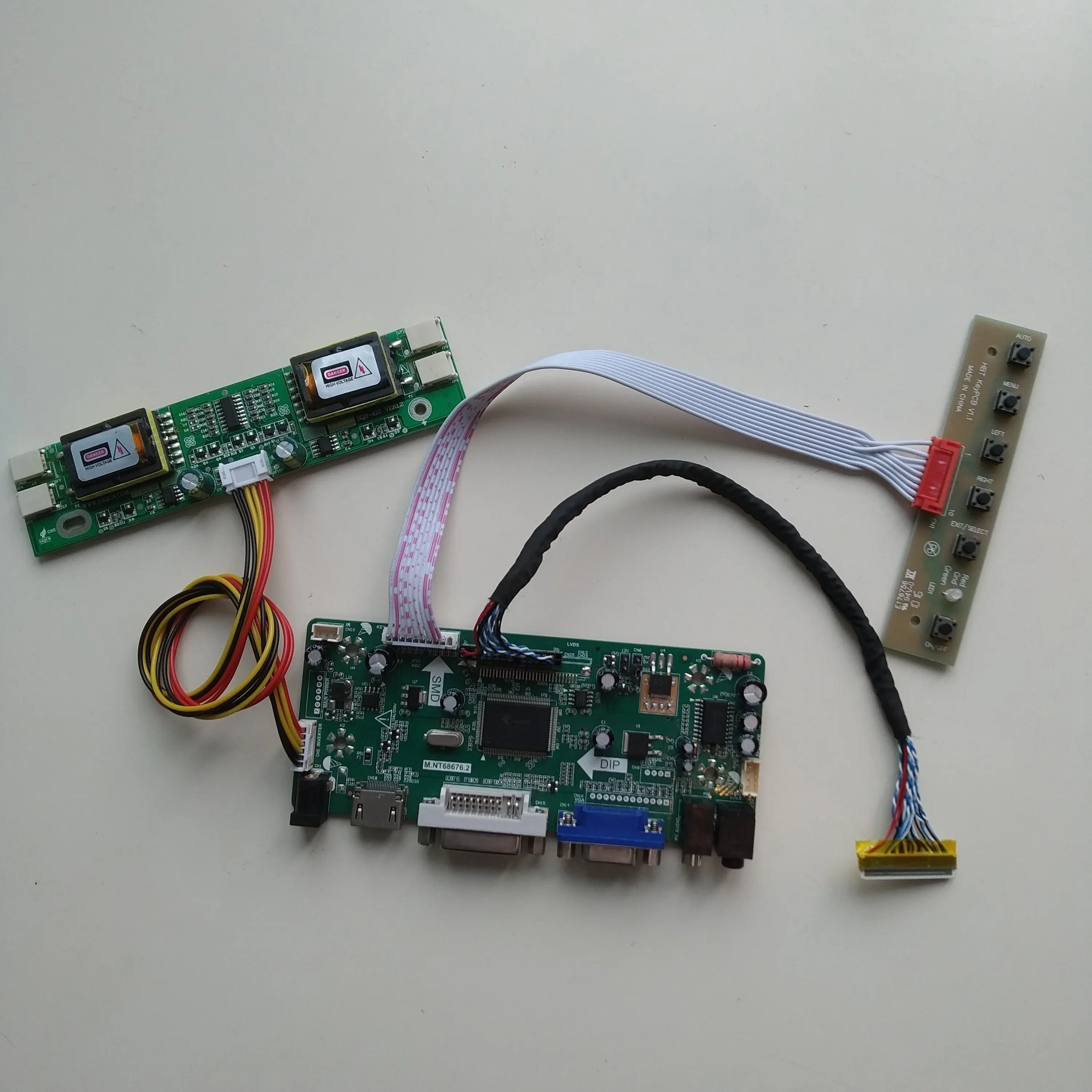 Controller board 4 CCFL lamps kit For M190EG02 V0/M190EG02 V1 1280*1024 19" panel LCD DVI 30pin Driver M.NT68676 HDMI DIY VGA
Controller board 4 CCFL lamps kit For M190EG02 V0/M190EG02 V1 1280*1024 19" panel LCD DVI 30pin Driver M.NT68676 HDMI DIY VGA