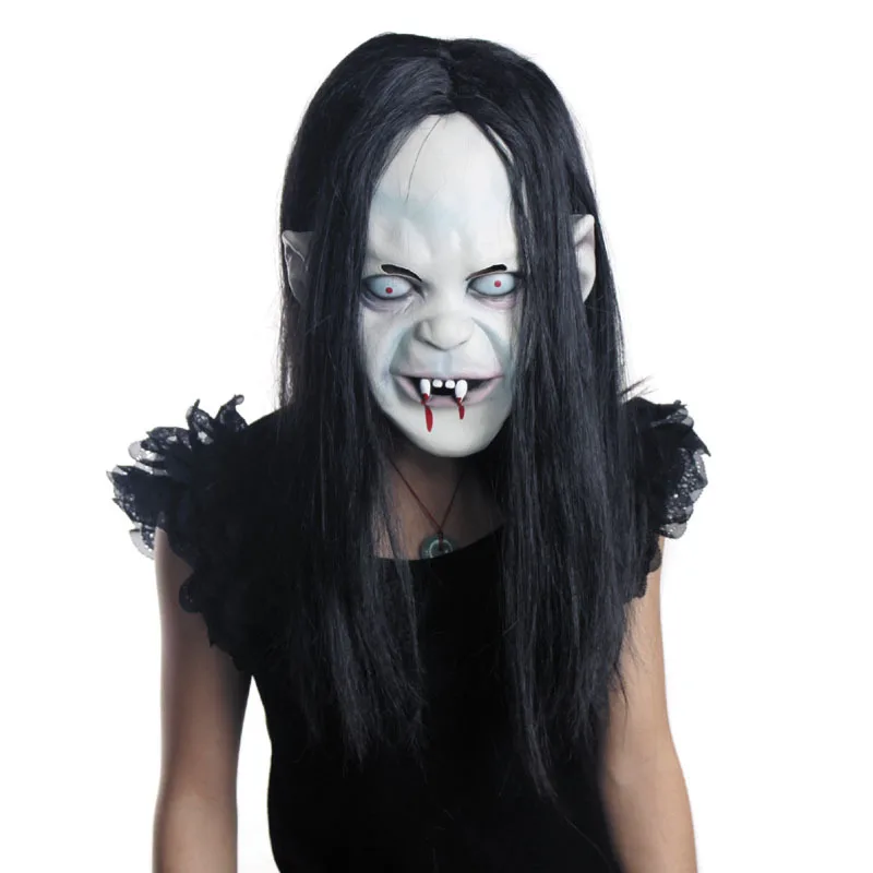 Fun Scary Mask latex Masquerade Masks Vampire Cosplay Costume Toothy Zombie Bride With White Hair Horror Ghost Mask Halloween
Fun Scary Mask latex Masquerade Masks Vampire Cosplay Costume Toothy Zombie Bride With White Hair Horror Ghost Mask Halloween
