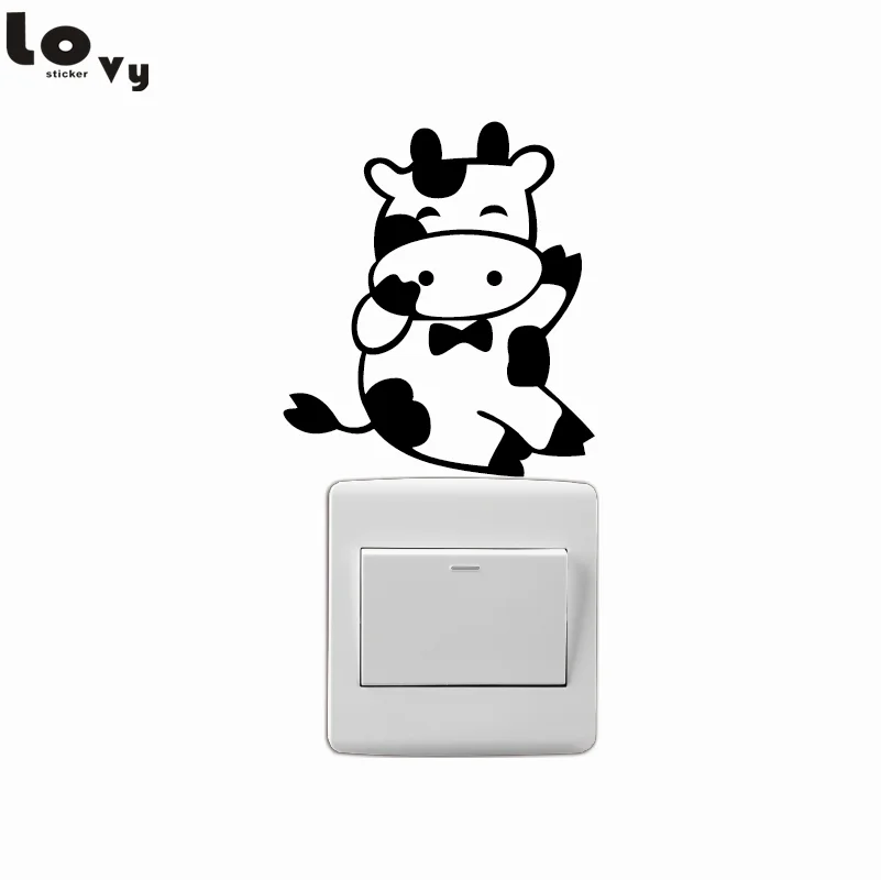 Cute Little Cow Switch Sticker Cartoon Animal Vinyl Wall Sticker for Kids Room Bedroom Home Decor
Cute Little Cow Switch Sticker Cartoon Animal Vinyl Wall Sticker for Kids Room Bedroom Home Decor