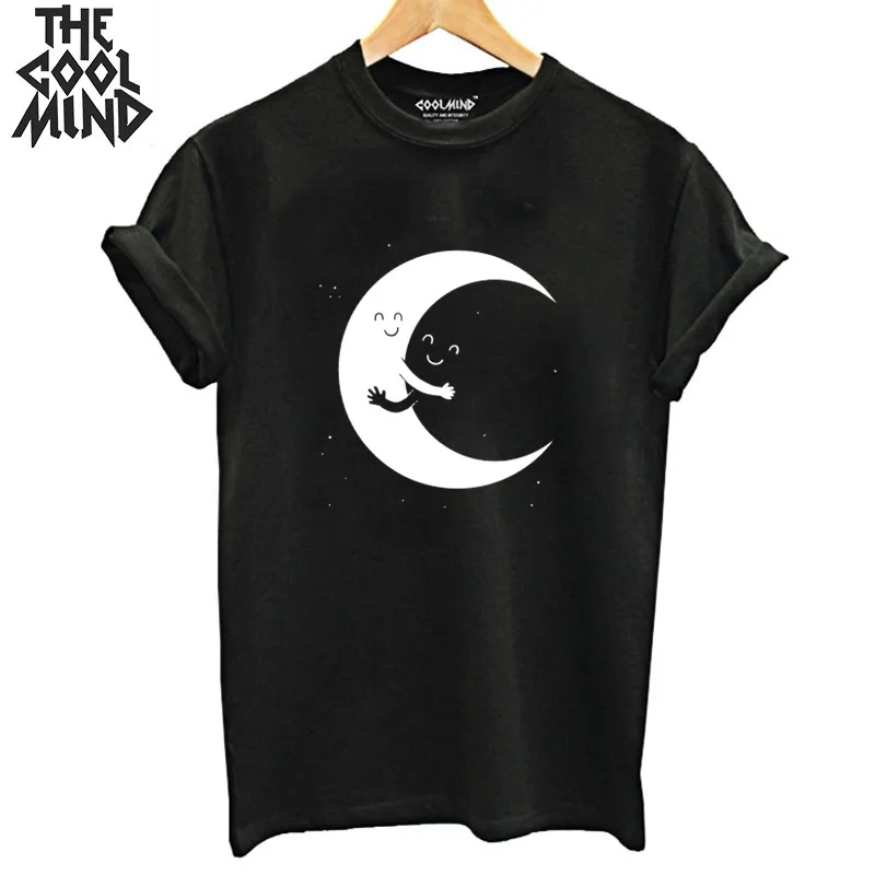 COOLMIND 100% cotton cool moon print womne T shirt casual short sleeve summer women Tshirt female o-neck t-shirt tee shirts
COOLMIND 100% cotton cool moon print womne T shirt casual short sleeve summer women Tshirt female o-neck t-shirt tee shirts