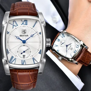 Benyar Tonneau Watch Men Waterproof Business Quartz Leather Wrist Watch Men Clock Male Relogio Masculino hodinky erkek kol saati
Benyar Tonneau Watch Men Waterproof Business Quartz Leather Wrist Watch Men Clock Male Relogio Masculino hodinky erkek kol saati