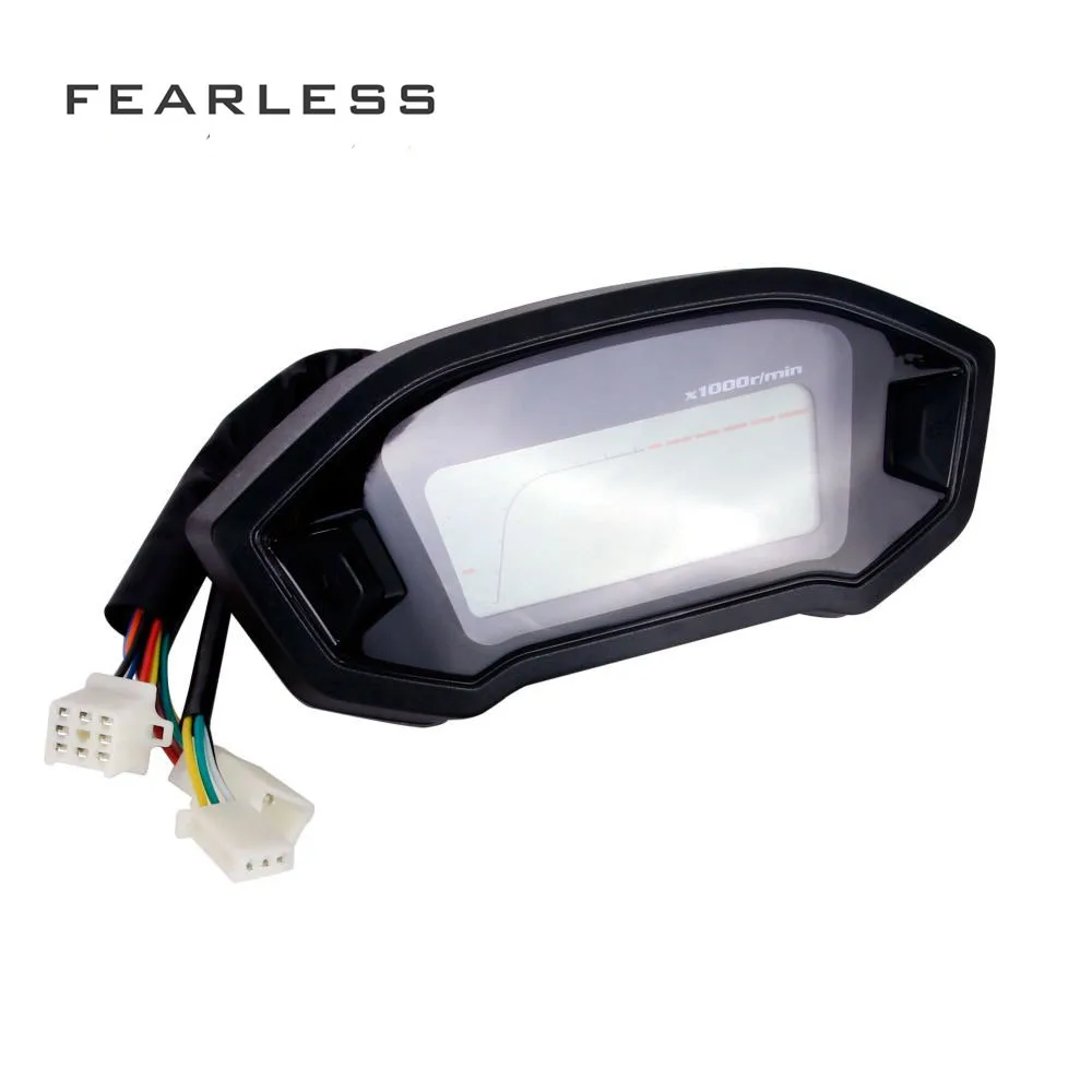 12V Universal Black Motorcycle LCD Digital Speedometer Odometer Tachometer KMH Speed Sensor Gauge Backlight 1 2 4 Cylinders
12V Universal Black Motorcycle LCD Digital Speedometer Odometer Tachometer KMH Speed Sensor Gauge Backlight 1 2 4 Cylinders