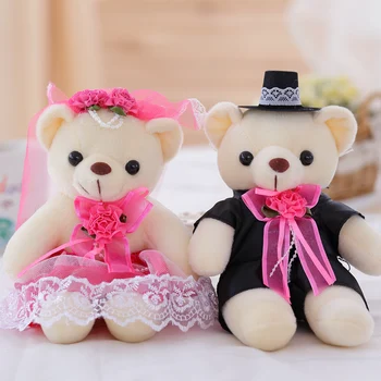 2pcs/Lot Sitting Height 15/20cm Cute Couple Bear Wedding Teddy Bear Plush Toys Wedding Gift Christmas Gift
2pcs/Lot Sitting Height 15/20cm Cute Couple Bear Wedding Teddy Bear Plush Toys Wedding Gift Christmas Gift