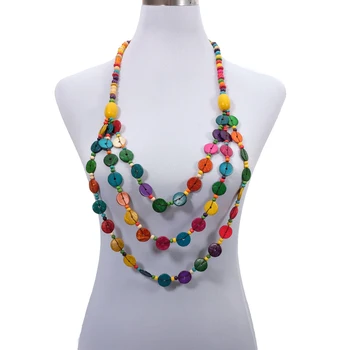 Wholesale Layered Pendant Coconut Shell Necklace Wholesale Multicolor Wood Beads Strand Handmade Knitted Women Bohemian Jewelry
Wholesale Layered Pendant Coconut Shell Necklace Wholesale Multicolor Wood Beads Strand Handmade Knitted Women Bohemian Jewelry