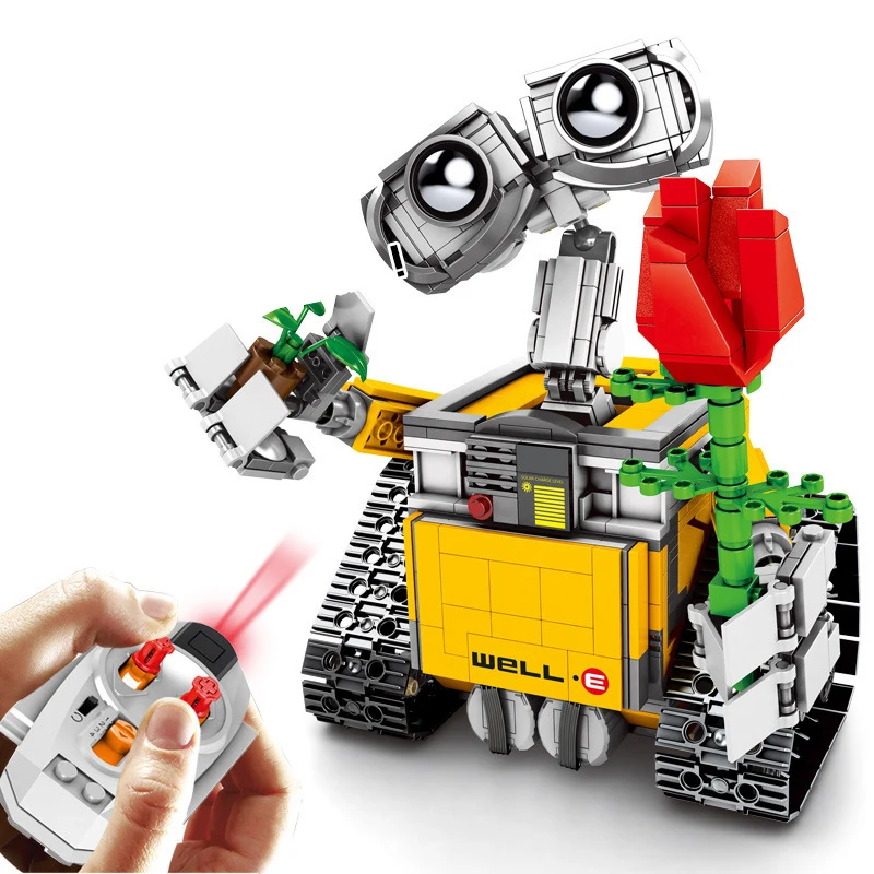 695 RC Remote Control WALL E Robot figure Building Blocks Bricks DIY Toys Compatible with Legoingly Technic 21303
695 RC Remote Control WALL E Robot figure Building Blocks Bricks DIY Toys Compatible with Legoingly Technic 21303