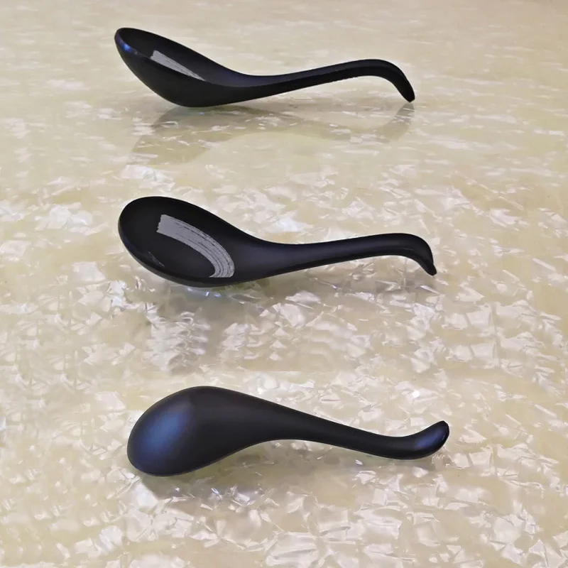 Black Frosted Imitation Porcelain Dinnerware Soup Spoon Small Bowl Taste Dish Cafeteria A5 Melamine Tableware Dinner Plate Black Frosted Imitation Porcelain Dinnerware Soup Spoon Small Bowl Taste Dish Cafeteria A5 Melamine Tableware Dinner Plate