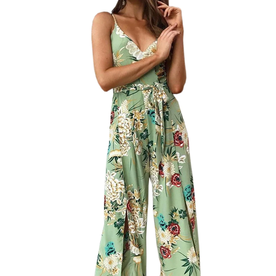 Beach Women Summer Boho Spaghetti Strap Overalls Femme Floral Printed Jumpsuits Wide Leg Pants Rompers Plus Size Jumpsuit GV383
Beach Women Summer Boho Spaghetti Strap Overalls Femme Floral Printed Jumpsuits Wide Leg Pants Rompers Plus Size Jumpsuit GV383