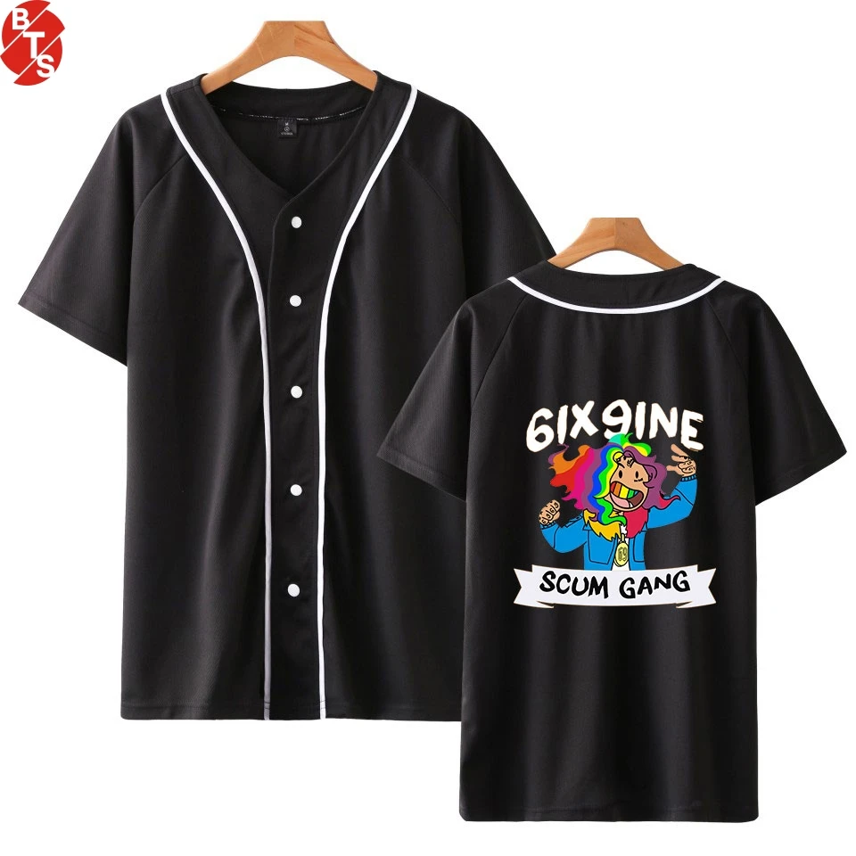 6ix9ine Fashion Rapper Print Baseball T-shirts Women/Men Summer Short Sleeve Casual Tshirts 2018 Hot Sale Casual Trendy Wear
6ix9ine Fashion Rapper Print Baseball T-shirts Women/Men Summer Short Sleeve Casual Tshirts 2018 Hot Sale Casual Trendy Wear