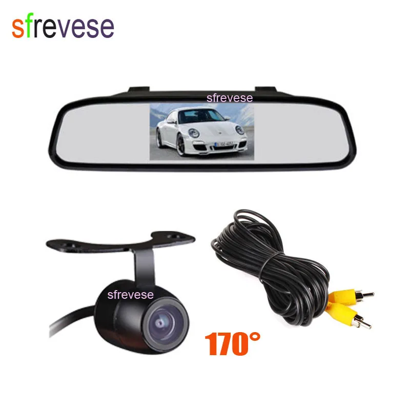 Mini Waterproof Reverse Parking Backup Camera 170 degree + 4.3" TFT LCD Car Rear View Mirror Monitor Kit System
Mini Waterproof Reverse Parking Backup Camera 170 degree + 4.3" TFT LCD Car Rear View Mirror Monitor Kit System
