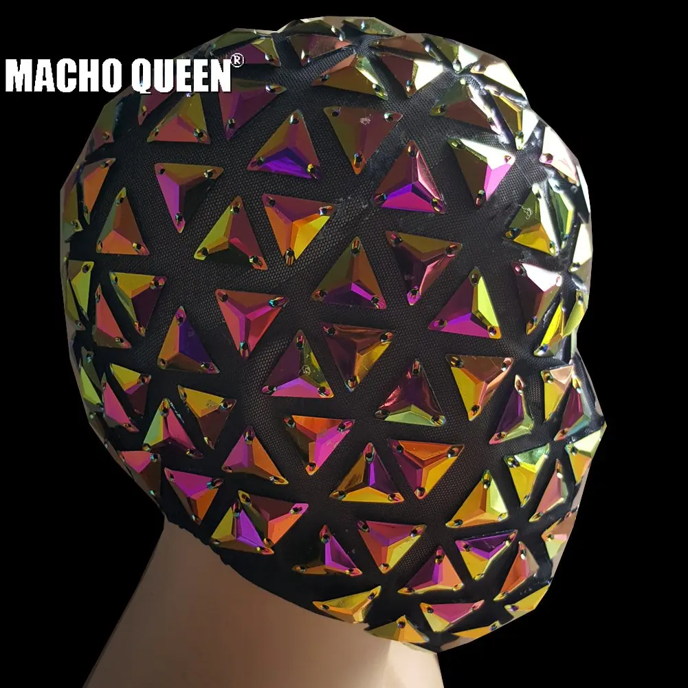 Burning Man Rave Costumes Holographic Crystal Couturte Mask Drag Queen Headpiece Accessories Halloween Festival Stage Show
Burning Man Rave Costumes Holographic Crystal Couturte Mask Drag Queen Headpiece Accessories Halloween Festival Stage Show