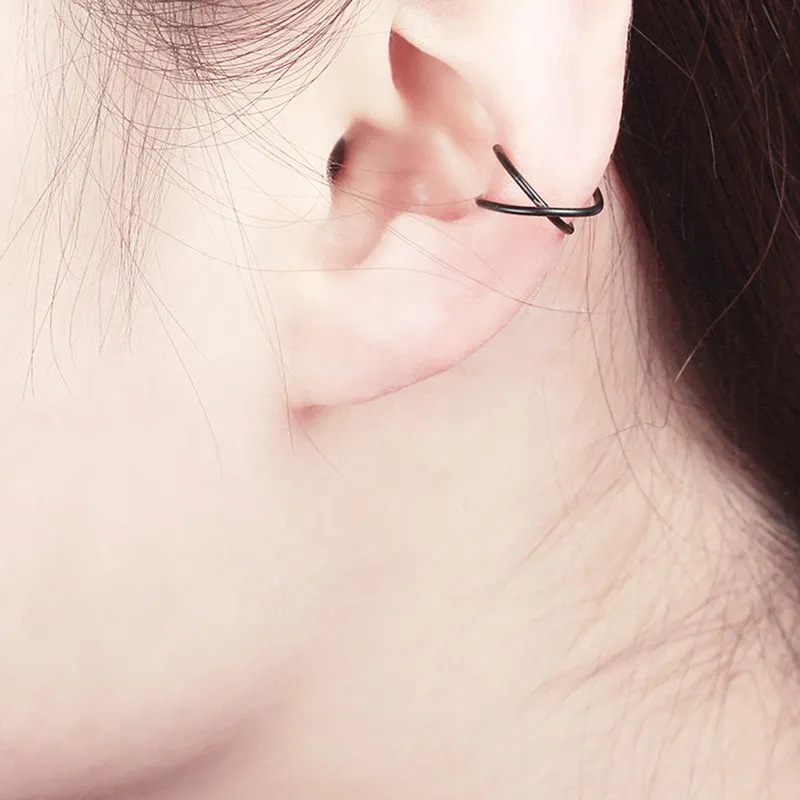 Temperament Simple Cross Ear Clip Personality Double C Cartilage u-Shaped Earring Clip-on Earrings
Temperament Simple Cross Ear Clip Personality Double C Cartilage u-Shaped Earring Clip-on Earrings