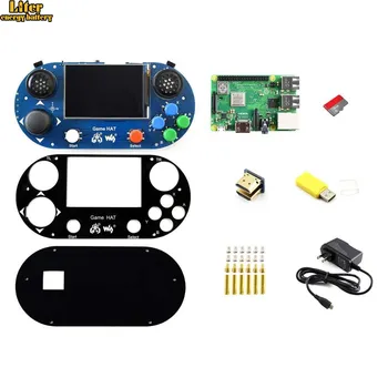 Raspberry Pi 3 Model B+ Development Kit, Game HAT, Micro SD Card, Power Adapter, etc. 
Raspberry Pi 3 Model B+ Development Kit, Game HAT, Micro SD Card, Power Adapter, etc.