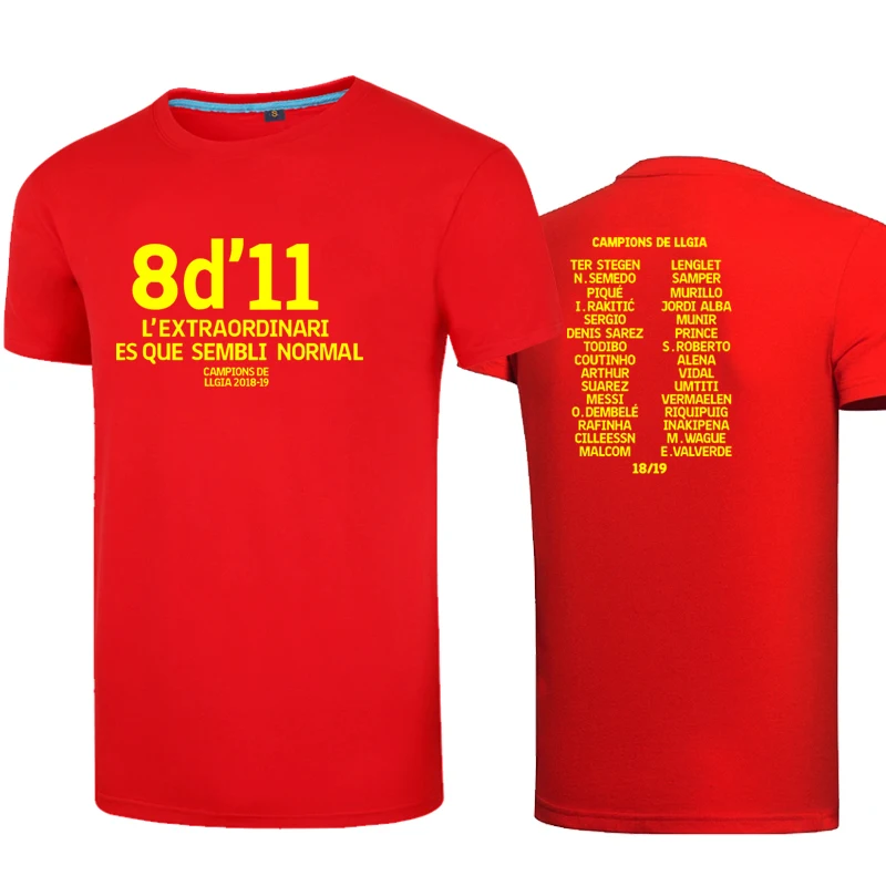 2019 Messi suarez campions 18 19 8'd 11 Men T-Shirt Top Quality Hip Hop Short Sleeve T shirt Men for barcelona fans gift
2019 Messi suarez campions 18 19 8'd 11 Men T-Shirt Top Quality Hip Hop Short Sleeve T shirt Men for barcelona fans gift