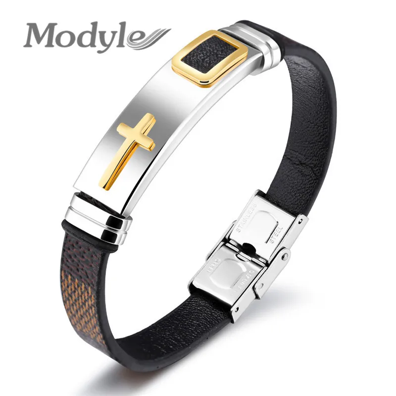 Modyle 2019 New Fashion Brown&Black PU Leather Bracelets Bangles for Men and Women Retro Cross Charm Bracelets
Modyle 2019 New Fashion Brown&Black PU Leather Bracelets Bangles for Men and Women Retro Cross Charm Bracelets