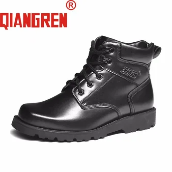 QIANGREN Military Brand Men's Spring Winter Black Genuine Cow Leather Wool Rubber Snow Boots Outdoors Safety Army Tactical Boots
QIANGREN Military Brand Men's Spring Winter Black Genuine Cow Leather Wool Rubber Snow Boots Outdoors Safety Army Tactical Boots