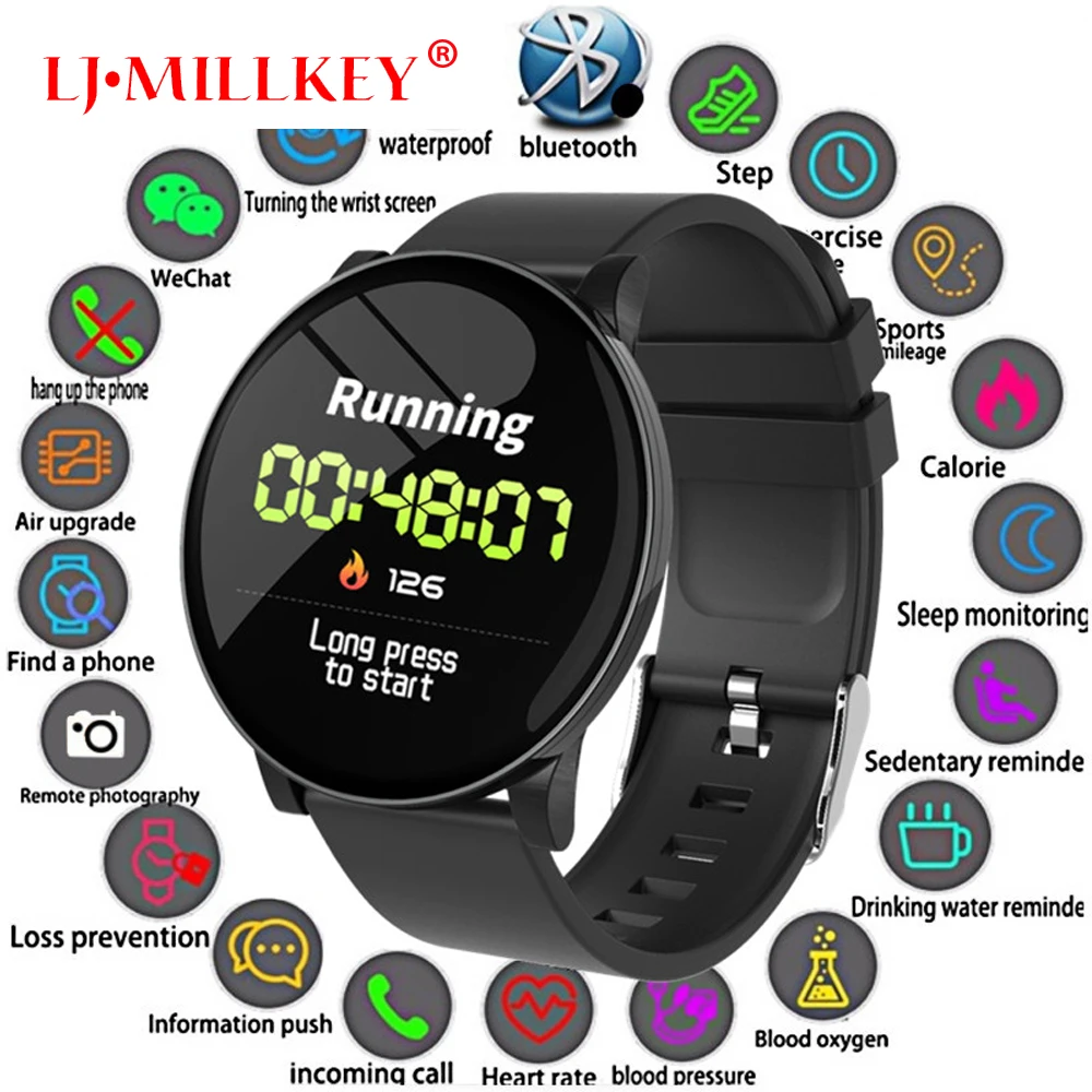 Fitness Tracker Blood Pressure Weather Forecast Smart Watch Music Control Heart Rate Monitor Smart Bracelet Band
Fitness Tracker Blood Pressure Weather Forecast Smart Watch Music Control Heart Rate Monitor Smart Bracelet Band