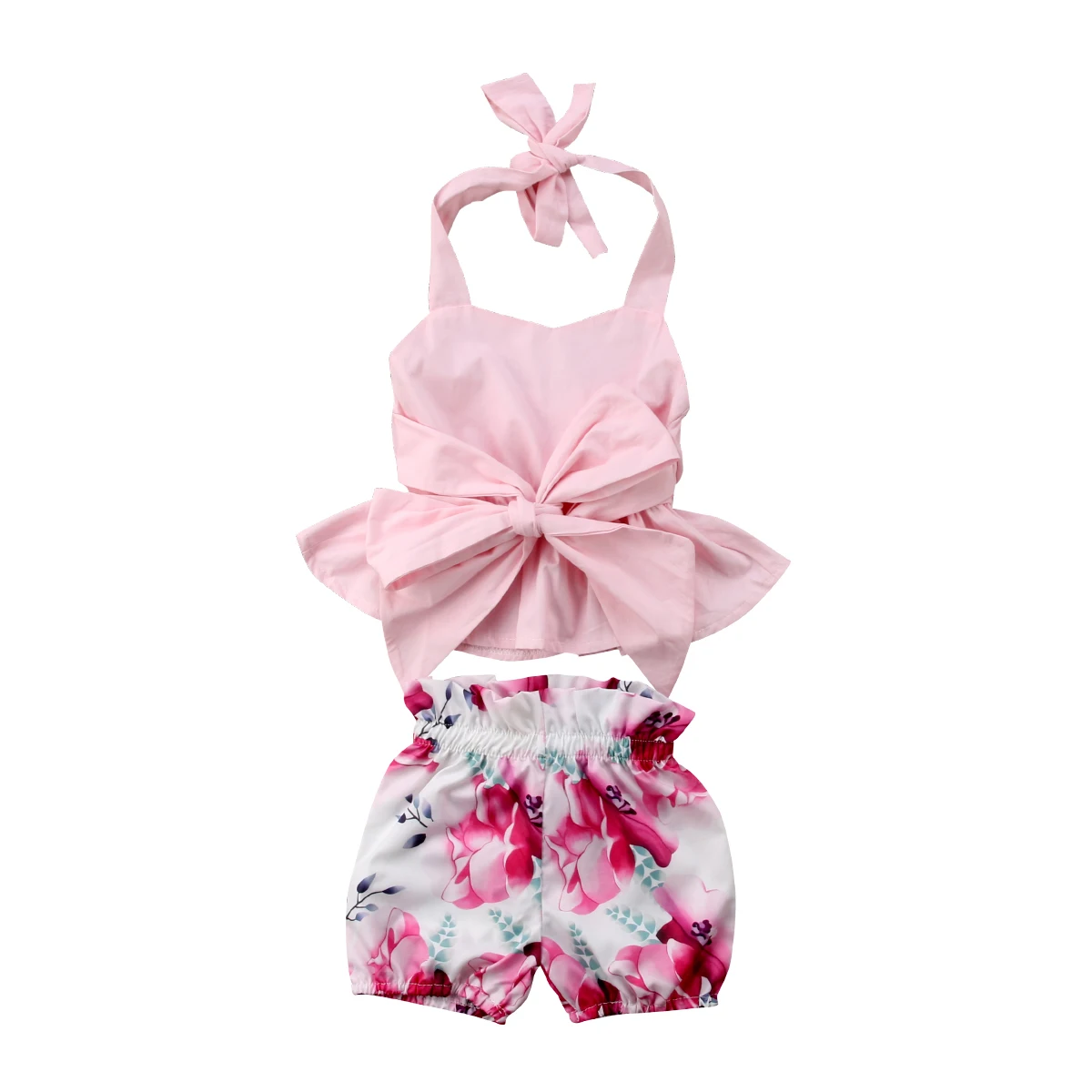 US STOCK Summer born Baby Girl Clothes Solid Color Halter Backless Bow-knot Shirt Tops Romper High Waist Floral Shorts Clothes
US STOCK Summer born Baby Girl Clothes Solid Color Halter Backless Bow-knot Shirt Tops Romper High Waist Floral Shorts Clothes