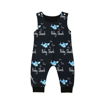 2019 Baby Fashion Clothing Newborn Infant Kids Baby Boys Girls Romper Sleeveless Shark Letter Print Jumpsuits Clothes 0-24M
2019 Baby Fashion Clothing Newborn Infant Kids Baby Boys Girls Romper Sleeveless Shark Letter Print Jumpsuits Clothes 0-24M