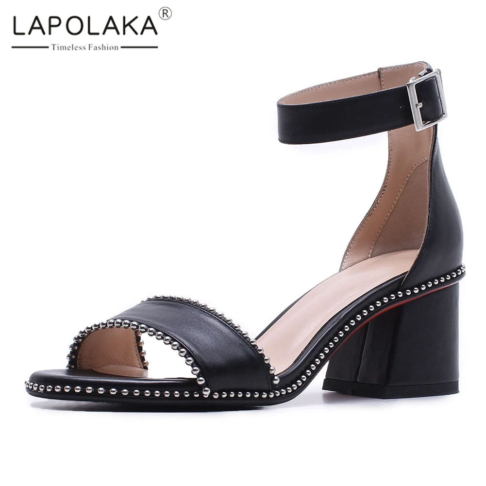 Lapolaka Women Shoes Size 34-39 Genuine Leather Ankle-strap Chunky Heels Elegant Summer Party Sandals Shoes Woman
Lapolaka Women Shoes Size 34-39 Genuine Leather Ankle-strap Chunky Heels Elegant Summer Party Sandals Shoes Woman