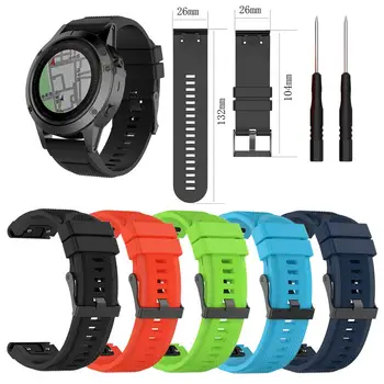26mm Quick Release Silicone Wrist Band Strap Bracelet For Garmin Fenix 5X Descent Mk1 Fenix3 Watch Replacement Strap with Tool
26mm Quick Release Silicone Wrist Band Strap Bracelet For Garmin Fenix 5X Descent Mk1 Fenix3 Watch Replacement Strap with Tool