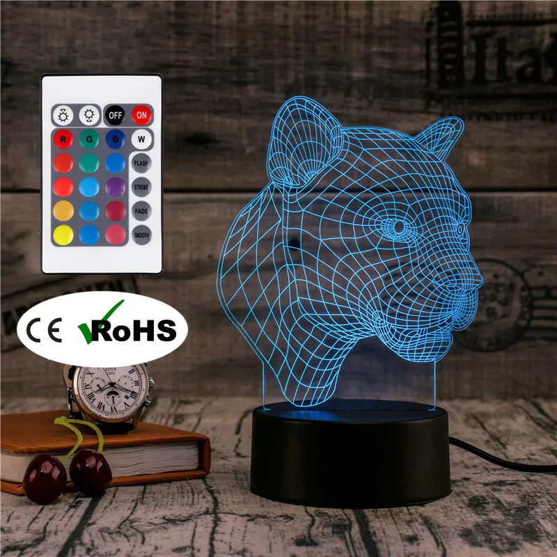 3D Led Novety освещение креативный подарок ночник настольная лампа Леопардовый свет Led домашний коридор отель вечеринка атмосфера огни
3D Led Novety освещение креативный подарок ночник настольная лампа Леопардовый свет Led домашний коридор отель вечеринка атмосфера огни