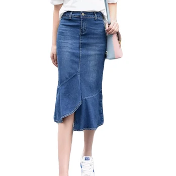 Plus Size 6XL 7XL 8XL Women Denim Skirts 2019 High Waist Knee Length Sexy Women Skirt Girls Ruffles Mermaid Summer Skirt CM214
Plus Size 6XL 7XL 8XL Women Denim Skirts 2019 High Waist Knee Length Sexy Women Skirt Girls Ruffles Mermaid Summer Skirt CM214