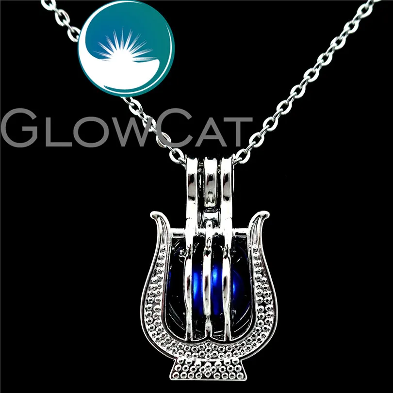 Металлические бусины GLOWCAT K693 Lyre Harp клетка с диффузором эфирного масла