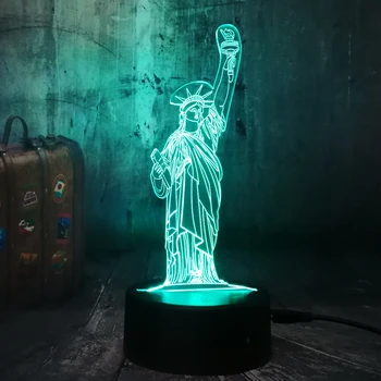 American Symbol Statue Of Liberty 3D LED Night Light USB Remote Control Desk Lamp Home Decor Xmas Festival lamp Birthday Present
American Symbol Statue Of Liberty 3D LED Night Light USB Remote Control Desk Lamp Home Decor Xmas Festival lamp Birthday Present