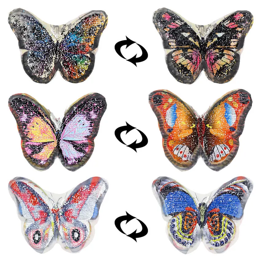 Change color butterfly diy reversible sequins patches for clothes repair sew on sweater Accessories for clothing decoration
Change color butterfly diy reversible sequins patches for clothes repair sew on sweater Accessories for clothing decoration