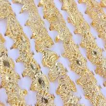 QianBei Wholesale 20pcs Mix Wedding Gold Color Rings Engagement Flower Ring Fashion Jewelry For Women Big Ring QianBei Wholesale 20pcs Mix Wedding Gold Color Rings Engagement Flower Ring Fashion Jewelry For Women Big Ring