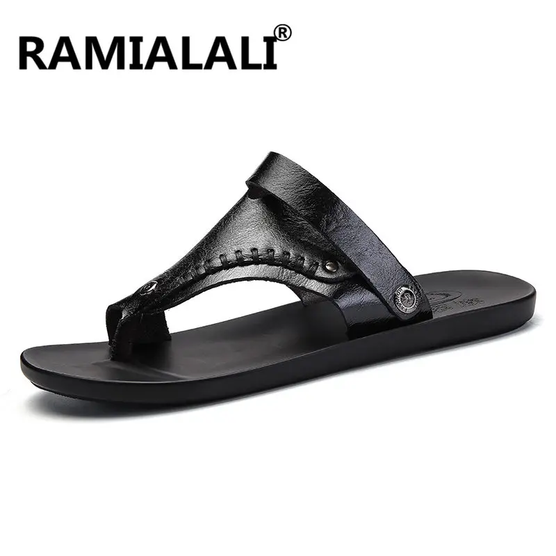 Ramialali Men Flip Flops Leather Summer New Outside Slippers Beach Slipper Men Brand Sandals Flexible Casual Footwear
Ramialali Men Flip Flops Leather Summer New Outside Slippers Beach Slipper Men Brand Sandals Flexible Casual Footwear