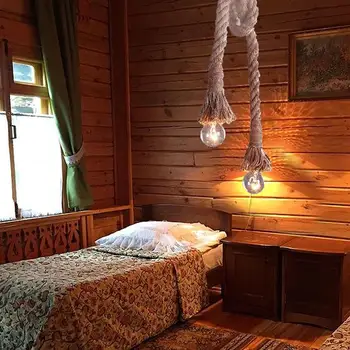 Vintage Rustic Hemp Rope Ceiling Chandelier Wiring E27 220V Pendant Lamp Hanging Lights for Living Room Bar Decor
Vintage Rustic Hemp Rope Ceiling Chandelier Wiring E27 220V Pendant Lamp Hanging Lights for Living Room Bar Decor