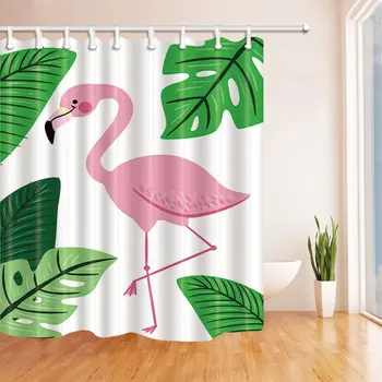 Flamingo Clip Art Shower Curtains, Pink Flamingo wih Monstera Leaves, Mildew Resistant Polyester Fabric
Flamingo Clip Art Shower Curtains, Pink Flamingo wih Monstera Leaves, Mildew Resistant Polyester Fabric