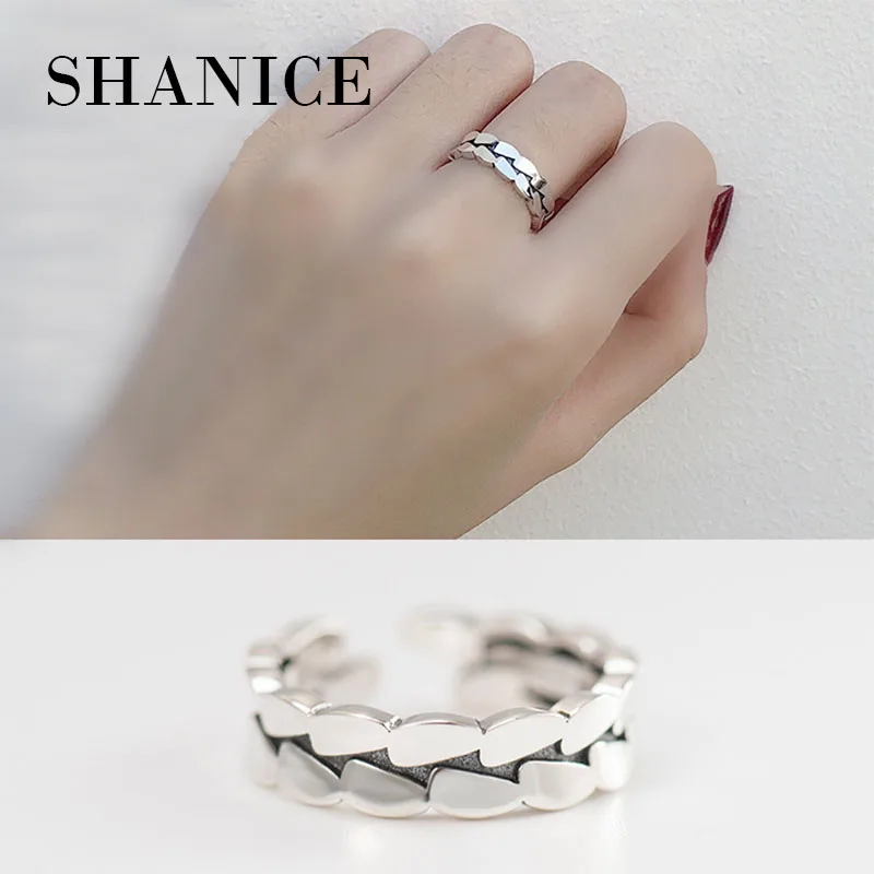 SHANICE Classic Shiny Scales 925 Sterling Silver Adjustable Ring Finger Unisex Women Sample Open Ring Band Bijoux Jewelry
SHANICE Classic Shiny Scales 925 Sterling Silver Adjustable Ring Finger Unisex Women Sample Open Ring Band Bijoux Jewelry
