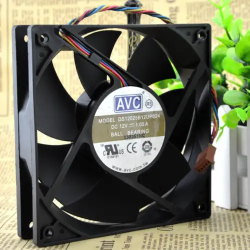 Чехол для компьютера вентилятор радиатор кулер AVC 12025 DC12V 1.05A 120*120*25 мм DS12025B12UP024 4