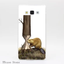 2603CA Paint Cute Animal mink Transparent Hard Cover Case for Galaxy A3 A5 A7 A8 Note 2 3 4 5 J5 J7 Grand 2 & Prime