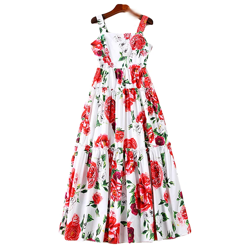 XF 2018 Fashion Designer Runway Bohemian Summer Women'S Harness Strapless Chest Wrapped Slim Rose Printed Cake Long Dress
XF 2018 Fashion Designer Runway Bohemian Summer Women'S Harness Strapless Chest Wrapped Slim Rose Printed Cake Long Dress
