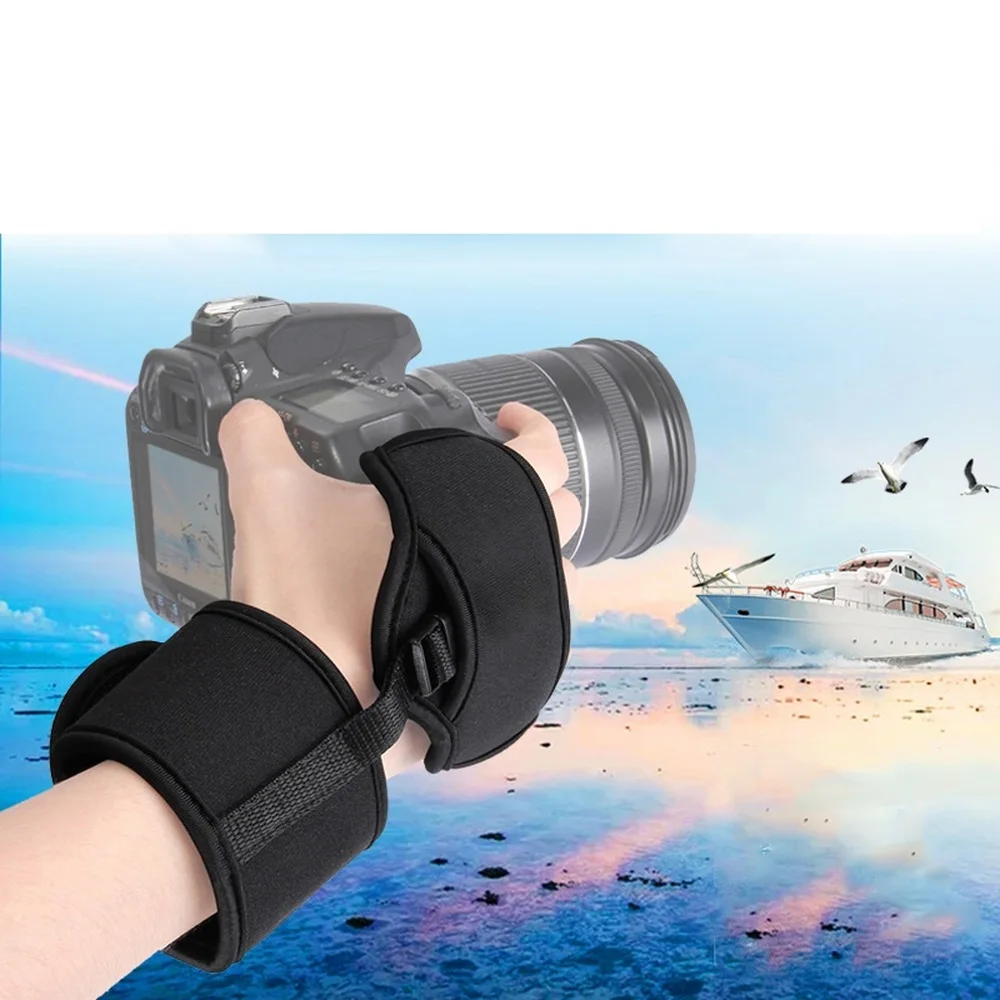 Professional Camera Grip Hand Strap with Black Padded Neoprene Design and Metal Plate - Works With Cameras
Professional Camera Grip Hand Strap with Black Padded Neoprene Design and Metal Plate - Works With Cameras