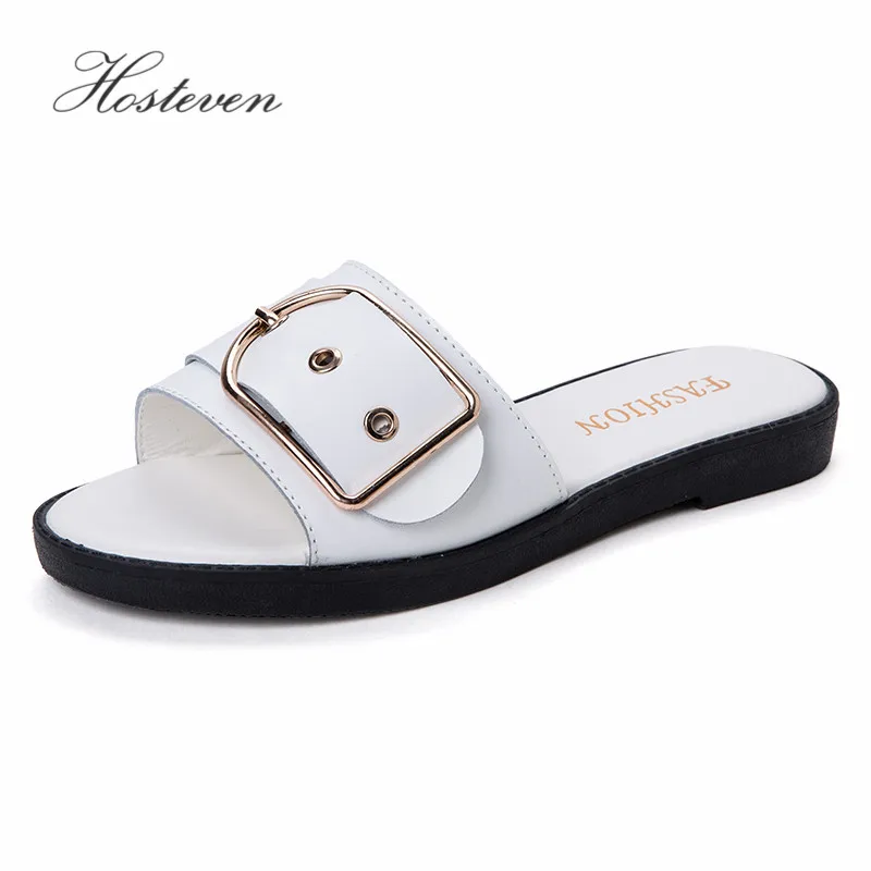 Hosteven Women Slippers Flats Casual Female Sweet Fashion Summer Shoes Comfortable Ladies Woman Soild | Обувь